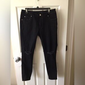 Tahari black denim jeans
